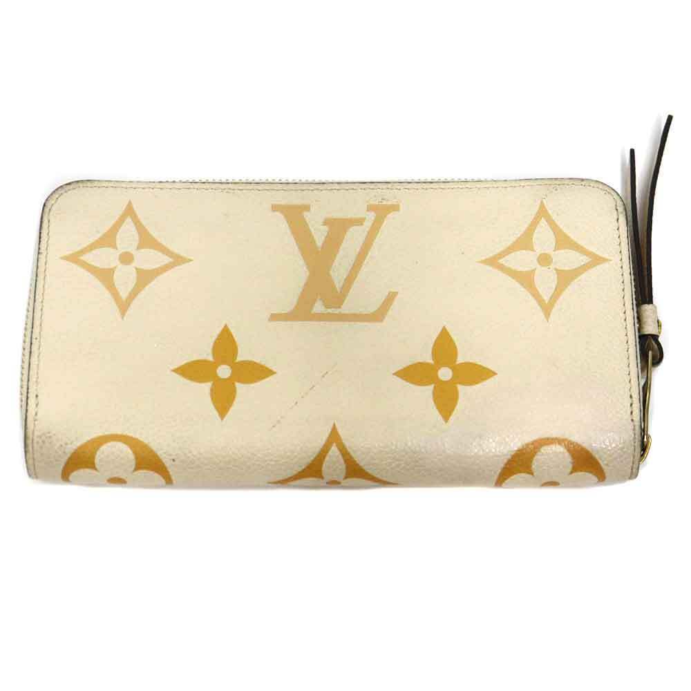 Louis Vuitton Zippy Wallet Round Zipper Leather Ivory White